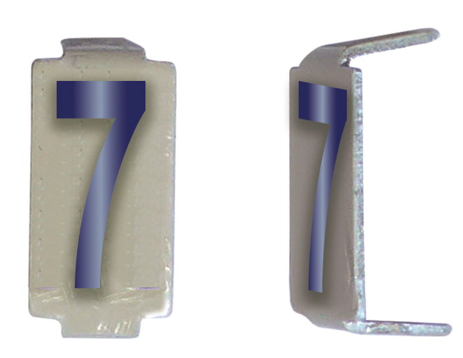 LOT 25 CHIFFRE 6X11 ALU IVOIRE/BLEU PRE-PLIE 7 *
