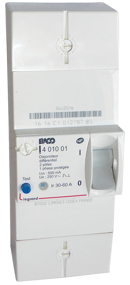 DISJONCTEUR BIPO 60A INSTANTANE 6930045 *