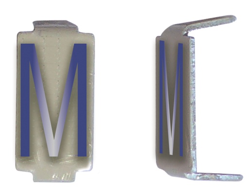 [MICCD034] LOT 25 LETTRE 6X11 ALU IVOIRE/BLEU PRE-PLIEE M *