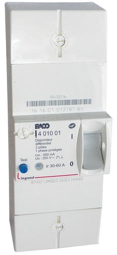 [MICN461] DISJONCTEUR BIPO 60A INSTANTANE 6930045 *